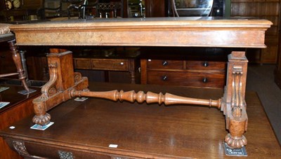 Lot 512 - Victorian walnut low table on stretcher base