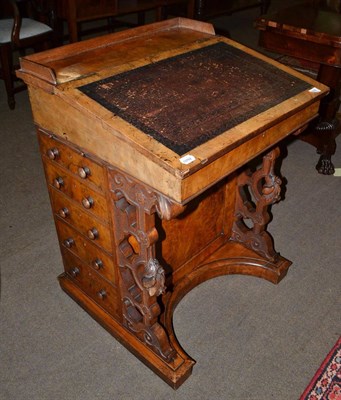 Lot 518 - Victorian walnut Davenport