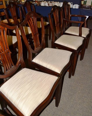 Lot 526 - A set of ten 20th century George III style chairs