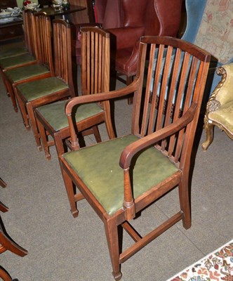 Lot 540 - Set of six 19th century mahogany dining chairs including one carver