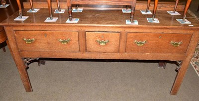 Lot 554 - Georgian oak dresser base