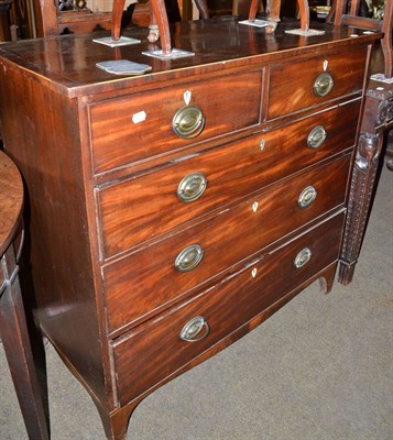 Lot 562 - A 19th century mahogany chest of four drawers