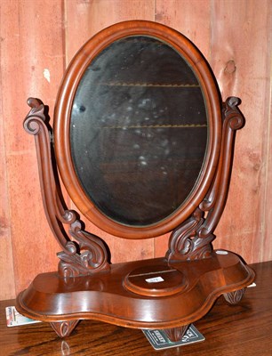 Lot 578 - A mahogany toilet mirror