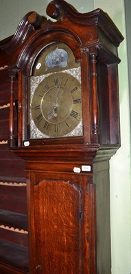 Lot 584 - Brass faced longcase clock