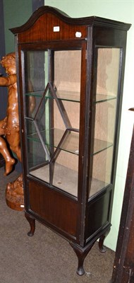 Lot 591 - Small mahogany display cabinet