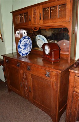 Lot 608 - Arts & Craft oak dresser