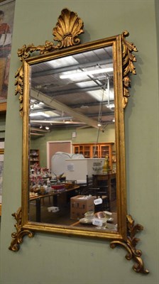 Lot 609 - Wooden carved and gilded mirror (a.f.)