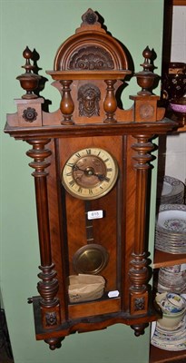 Lot 615 - A Vienna type striking wall clock