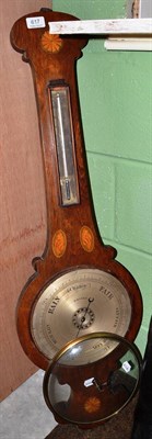 Lot 617 - A rosewood wheel barometer signed Brooke, Middleham