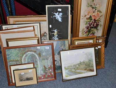 Lot 629 - A large quantity of assorted framed pictures and prints, modern woolwork etc