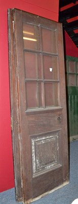 Lot 660 - Two large 19th century mahogany glazed front doors