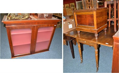 Lot 678 - Victorian bookcase top, Pembroke table and a commode