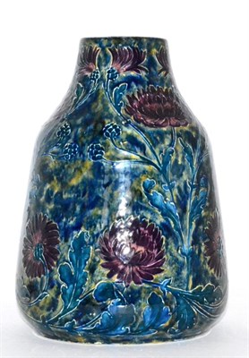 Lot 520 - A Hancock & Sons Morris Ware Vase, by George Cartlidge, No. C-11-1, decorated with purple...