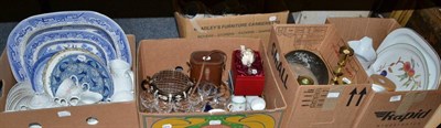 Lot 690 - Quantity of china, glassware, metalwares, framed pictures, etc