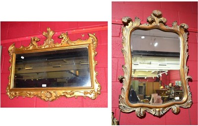 Lot 709 - Two modern decorative gilt framed wall mirrors