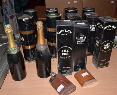 Lot 762 - Glenfiddich Special Reserve single malt Scotch whisky (x6); Offley LBV 1983 (x2); Dow Crusted...