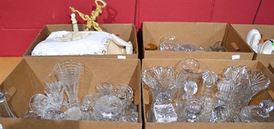 Lot 786 - A large collection of crystal and cut glass including decanters, drinking glasses, vases,...