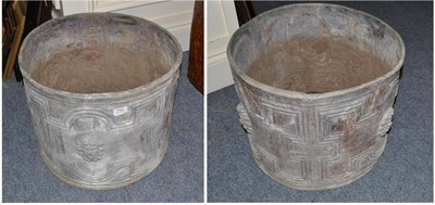 Lot 792 - A pair of Georgian style lead planters