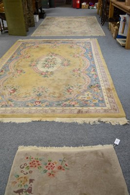 Lot 808 - Two Chinese carpets and a Chinese rug