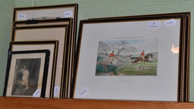 Lot 7 - Four prints from R Acherman's hunting scraps, ";Gone Away";, ";Full Cry";, ";The Death";, ";Drawing