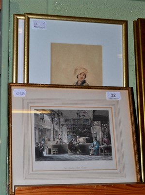 Lot 32 - Takahisa Ryako, pair of watercolours and three framed prints (5)