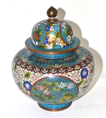 Lot 72 - A Chinese cloisonne vase and cover