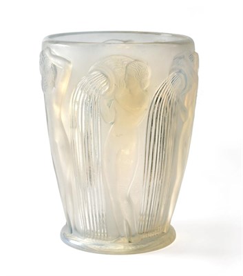 Lot 540 - René Lalique (1860-1945):  "Danaides " A Clear, Frosted and Opalescent Glass Vase, No.972, moulded