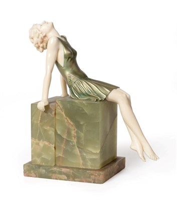 Lot 546 - Johann Philipp Ferdinand Preiss (German, 1882-1943):  "Sun Worshipper ", A Cold-Painted Bronze...