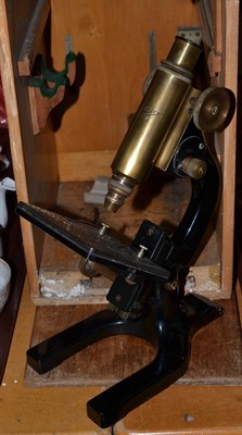 Lot 191 - Reichert monocular microscope (cased)
