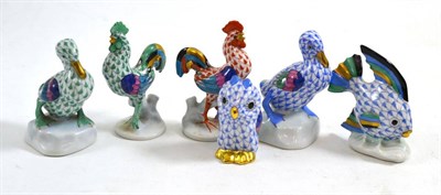 Lot 243 - Six miniature Herend animal figures