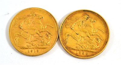 Lot 253 - Two full sovereigns dated 1898, 1912