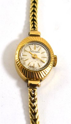 Lot 257 - A 9ct gold lady's wristwatch, Nivada