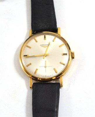 Lot 266 - A gentleman's 9ct gold wristwatch signed Longines