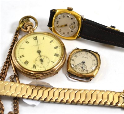 Lot 292 - Two wristwatches and a pocket watch