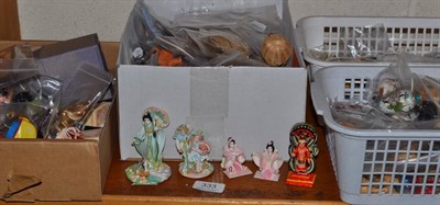 Lot 333 - Large quantity of assorted modern dolls house items, accessories, pottery, china, pictures,...