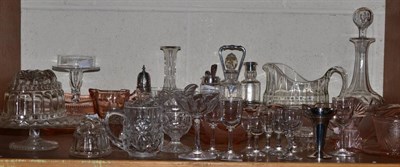 Lot 343 - Assorted glassware, pressed glass, condiments set