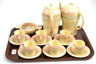 Lot 351 - Susie Cooper banded coffee set