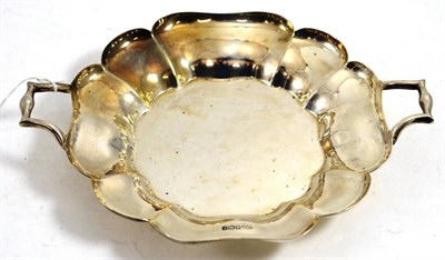 Lot 359 - A silver two-handled dish of lobed design