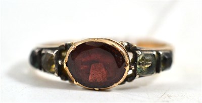 Lot 416 - Georgian paste set ring