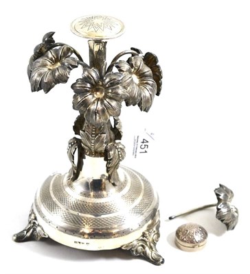 Lot 451 - Russian silver table centrepiece and a silver pill box