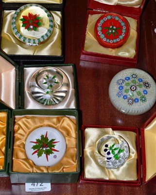 Lot 472 - Six Perthshire paperweights