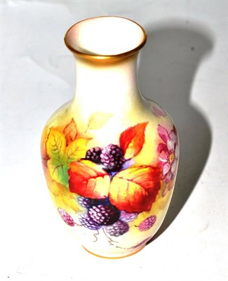 Lot 478 - Royal Worcester vase, painted by K Blake