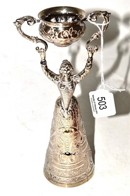 Lot 503 - An ornamental Dutch wager cup