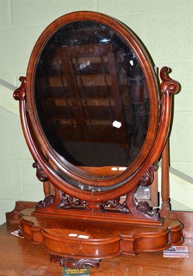 Lot 534 - Victorian mahogany toilet mirror