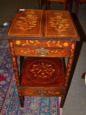 Lot 569 - Victorian mahogany inlaid nightstand