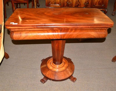 Lot 571 - Victorian mahogany fold-over tea table