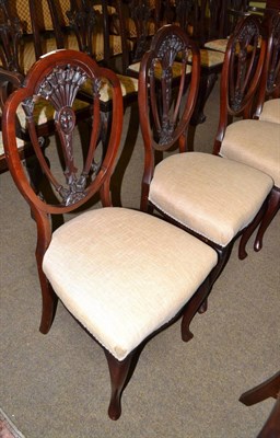 Lot 584 - Set of four Edwardian mahogany framed occasional chairs