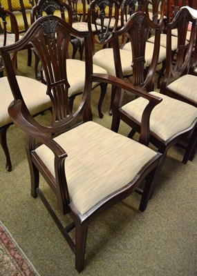 Lot 585 - A set of ten 20th century George III style chairs