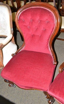 Lot 587 - Victorian nursing chair and an Edwardian bedroom chair