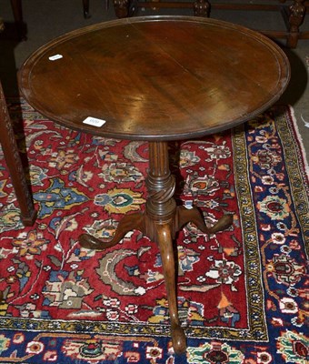 Lot 609 - Mahogany tripod occasional table on bird cage support